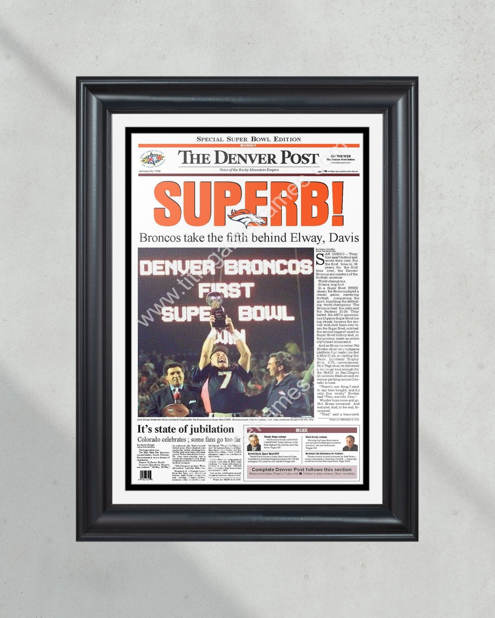 Super Bowl 2016 - Denver Broncos Champions - Standard Frame