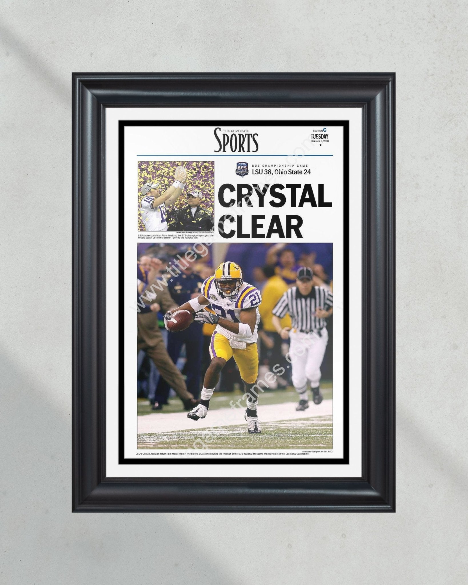 LSU 2007 National Championship framed print hotsell