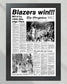 1977 Portland Trailblazers NBA Champion Framed Front Page Newspaper Print - Title Game Frames