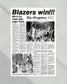 1977 Portland Trailblazers NBA Champion Framed Front Page Newspaper Print - Title Game Frames