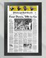 1980 Pittsburgh Steelers Super Bowl XIV Champions Framed Front Page Newspaper Print - Title Game Frames