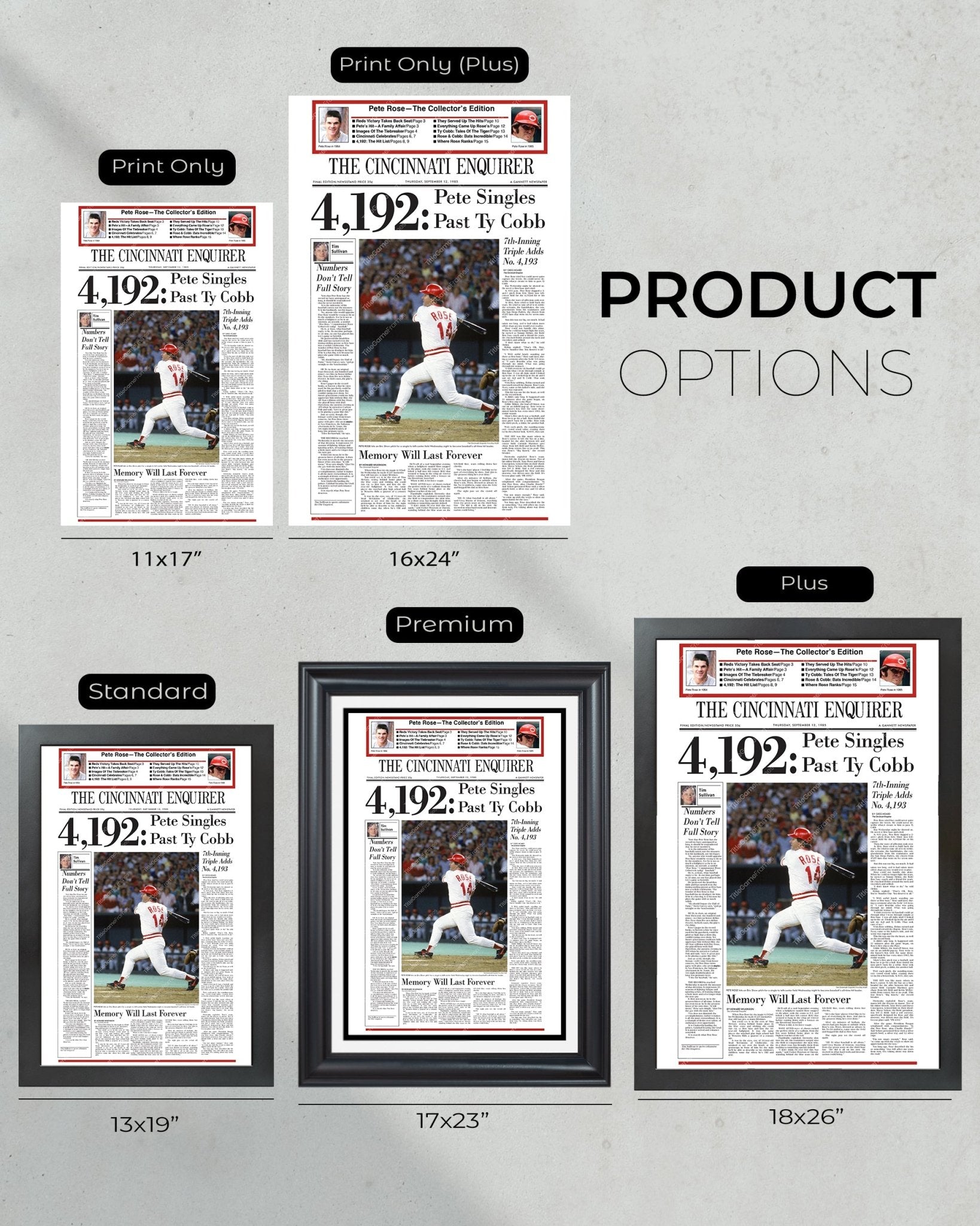 1985 Pete Rose Cincinnati Reds Hits 4,192 to Break Ty Cobb's Record - Title Game Frames