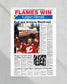 1989 Calgary Flames Stanley Cup Champion Framed Front Page Newspaper Print - Title Game Frames