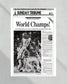 1989 Oakland Athletics World Series Champions Framed Front Page Newspaper Print - Title Game Frames