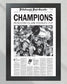 1991 Pittsburgh Penguins Framed Stanley Cup Champions Front Page Newspaper Print Mario Lemieux Civic Arena Igloo - Title Game Frames