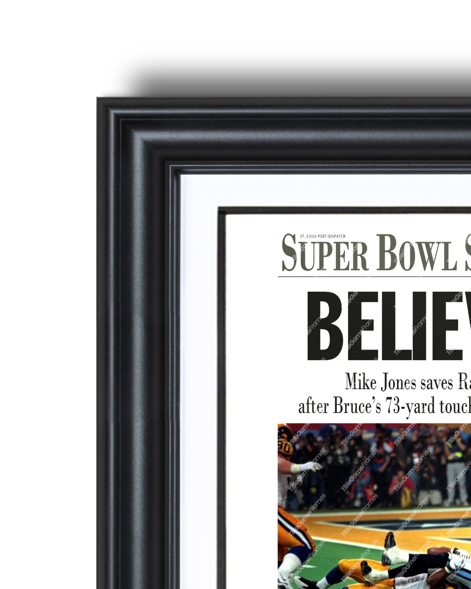 2000 Saint Louis Rams Super Bowl Champions Framed Front Page Newspaper Print - Title Game Frames