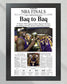 2001 Los Angeles Lakers NBA Champion Framed Front Page Newspaper Print - Title Game Frames