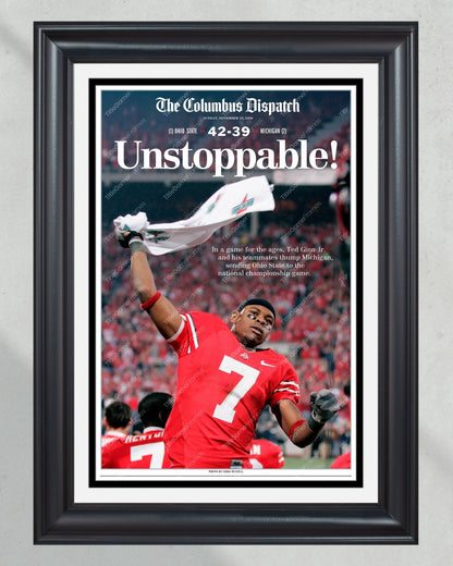 2006 Ohio State Defeats Michigan "Game of the Century" Framed Newspaper - Title Game Frames