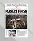 2006 Texas Longhorns Rose Bowl Champions 'Perfect Finish' Vince Young Framed Newspaper - Title Game Frames