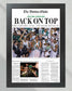 2008 Boston Celtics NBA Champions 'BACK ON TOP' Framed Front Page Newspaper - Title Game Frames