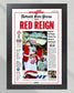 2008 Detroit Red Wings “Red Reign” Stanley Cup Champions Framed Newspaper Front Page Print - Title Game Frames