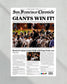 2010 San Francisco Giants Tim Lincecum World Series Framed Newspaper Front Page Print - Title Game Frames