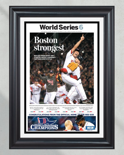 2013 Boston Red Sox World Series Champions Framed Newspaper Front Page - Title Game Frames