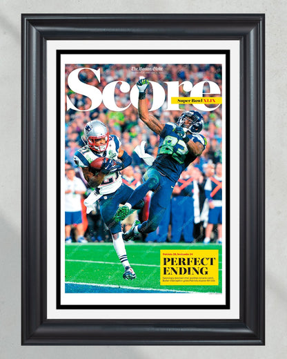 2015 New England Patriots Super Bowl XLIX Framed Newspaper Front Page Print - Title Game Frames