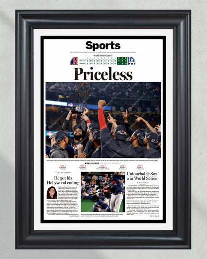 2018 Boston Red Sox World Series Framed Newspaper Front Page Print - Title Game Frames