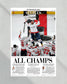 2018 Washington Capitals "All Champs" Stanley Cup Champions Framed Front Page Newspaper Print - Title Game Frames