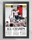 2018 Washington Capitals "All Champs" Stanley Cup Champions Framed Front Page Newspaper Print - Title Game Frames