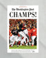 2019 Washington Nationals "Champs" World Series Baseball Champions The Washington Post Newspaper Framed Print - Title Game Frames