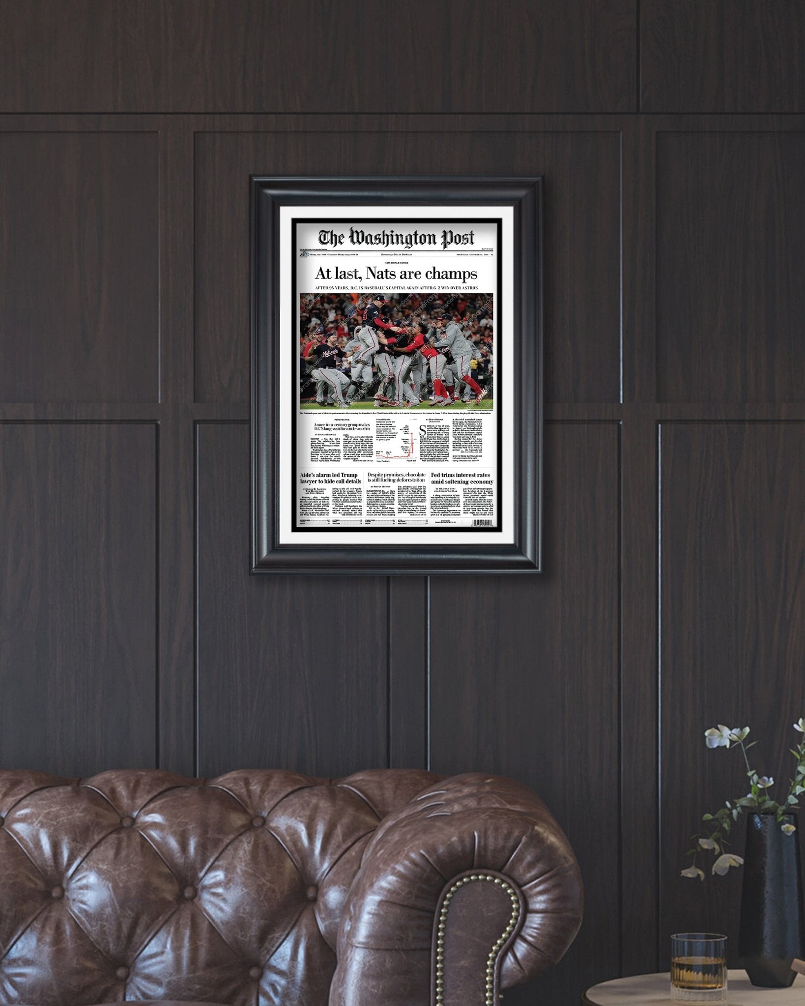 2019 Washington Nationals World Series Champions Washington Post Framed Print - Title Game Frames