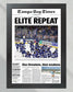 2021 “Elite Repeat” Tampa Bay Lightning Stanley Cup Champions Framed Newspaper Front Page Print - Title Game Frames