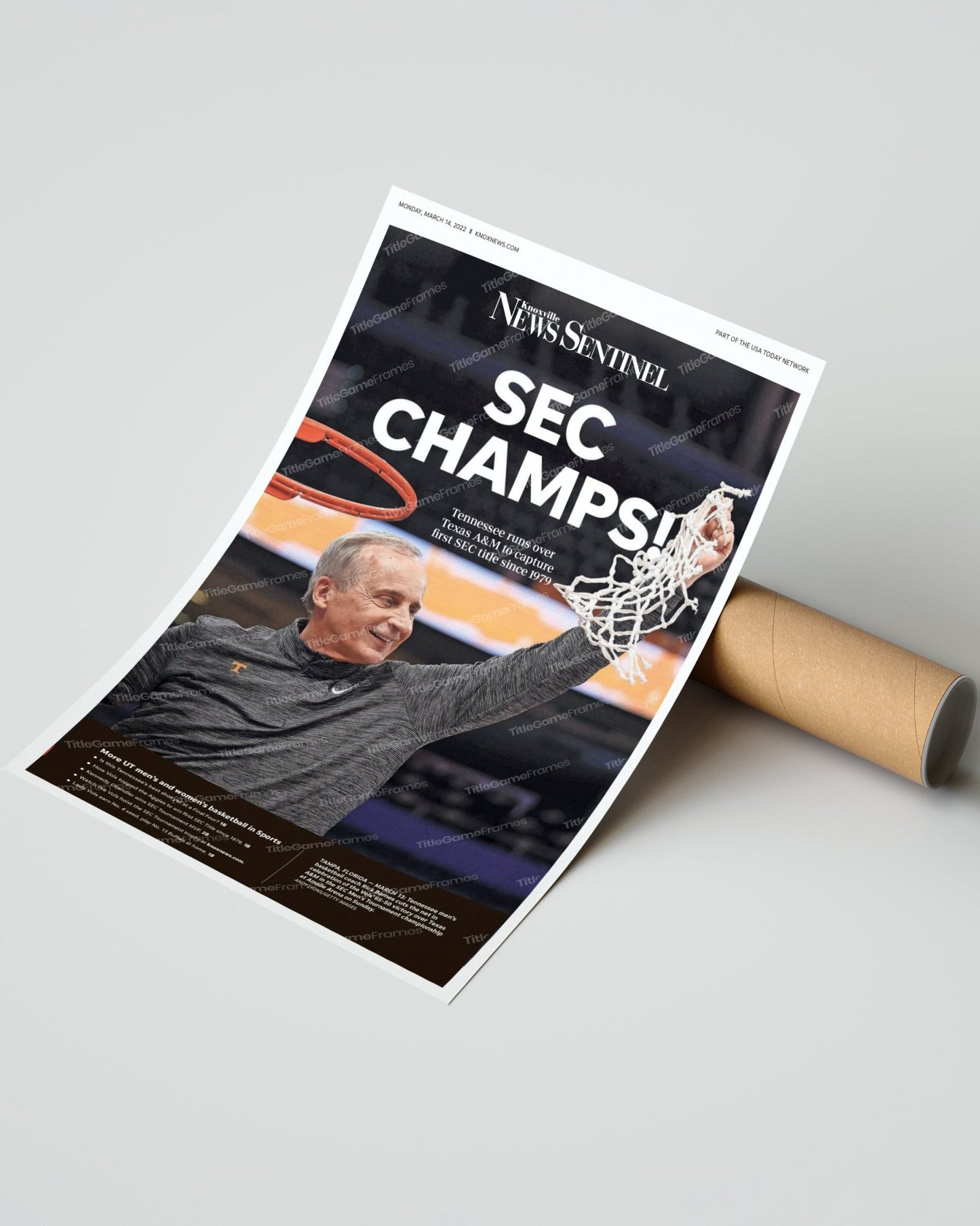 2022 Tennessee Volunteers SEC Champions - Title Game Frames