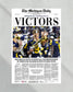 2024 Michigan Wolverines National Championship 'VICTORS' -Michigan Daily Framed Print - Title Game Frames