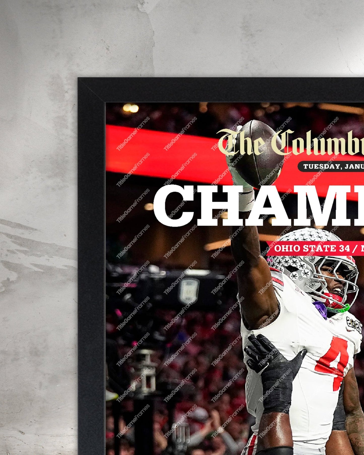 2025 Ohio State Buckeyes National "CHAMPIONS" Special Edition Newspaper - Title Game Frames