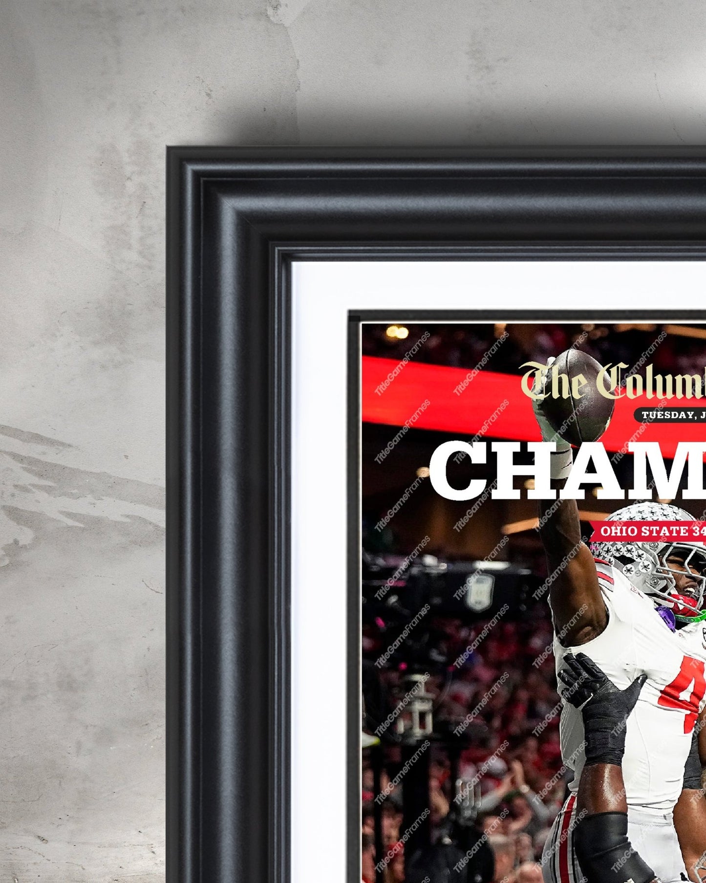 2025 Ohio State Buckeyes National "CHAMPIONS" Special Edition Newspaper - Title Game Frames