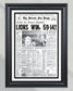 1957 Detroit Lions' Championship Triumph - 'Historic Victory' - Framed Newspaper Print - Title Game Frames