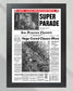 1989 San Francisco 49ers Super Bowl XXIII Champion Parade Framed Front Page Newspaper Print - Title Game Frames