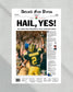 1997 Michigan Wolverines Rose Bowl Victory: 'HAIL, YES' - Framed Newspaper Print - Title Game Frames