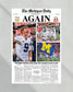 2022 Michigan Wolverines Defeat Ohio State: 'AGAIN' - Framed Newspaper Print - Title Game Frames