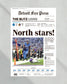 2023 Detroit Lions: NFC North Division Champions - 'North stars!' - Collectible Framed Newspaper - Title Game Frames