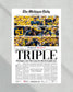 2023 Michigan Wolverines' Third Consecutive Victory Over Ohio State: 'TRIPLE' - Framed Print - Title Game Frames