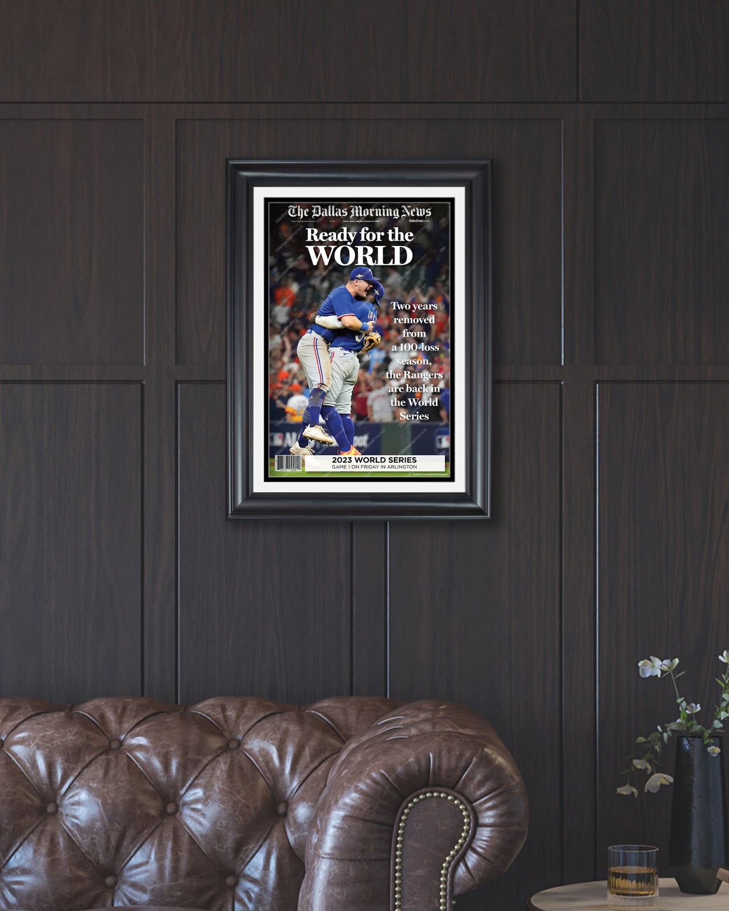 2023 Texas Rangers Triumph: ALCS Champions Commemorative Framed Front Page - Title Game Frames