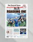 2024 Lions' Playoff Triumph - 'Roaring On' - Framed Newspaper Collectible - Title Game Frames