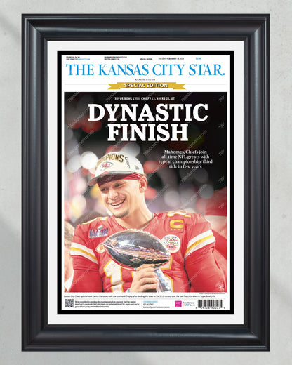 2024 Special Edition: Kansas City Chiefs Super Bowl LVIII 'DYNASTIC FINISH' - Title Game Frames