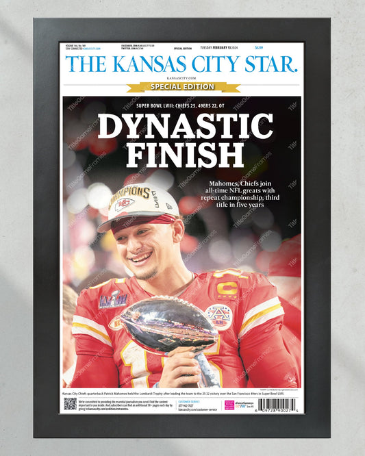 2024 Special Edition: Kansas City Chiefs Super Bowl LVIII 'DYNASTIC FINISH' - Title Game Frames