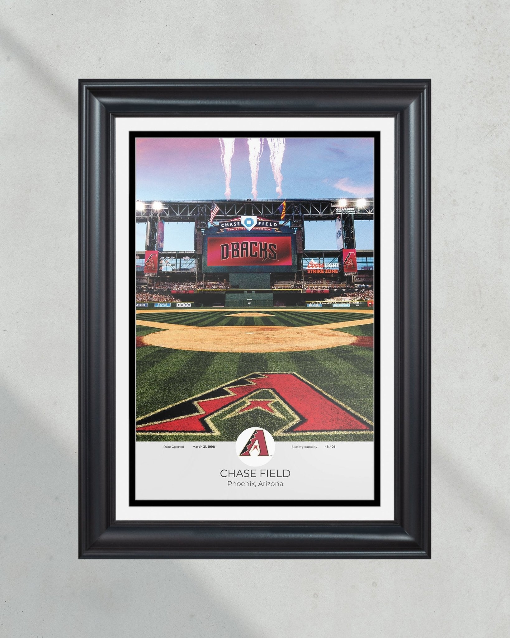 Arizona Diamondbacks Chase Field Framed Stadium Print - Title Game Frames