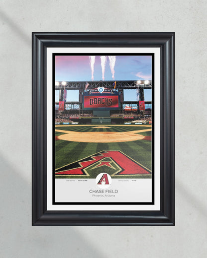 Arizona Diamondbacks Chase Field Framed Stadium Print - Title Game Frames