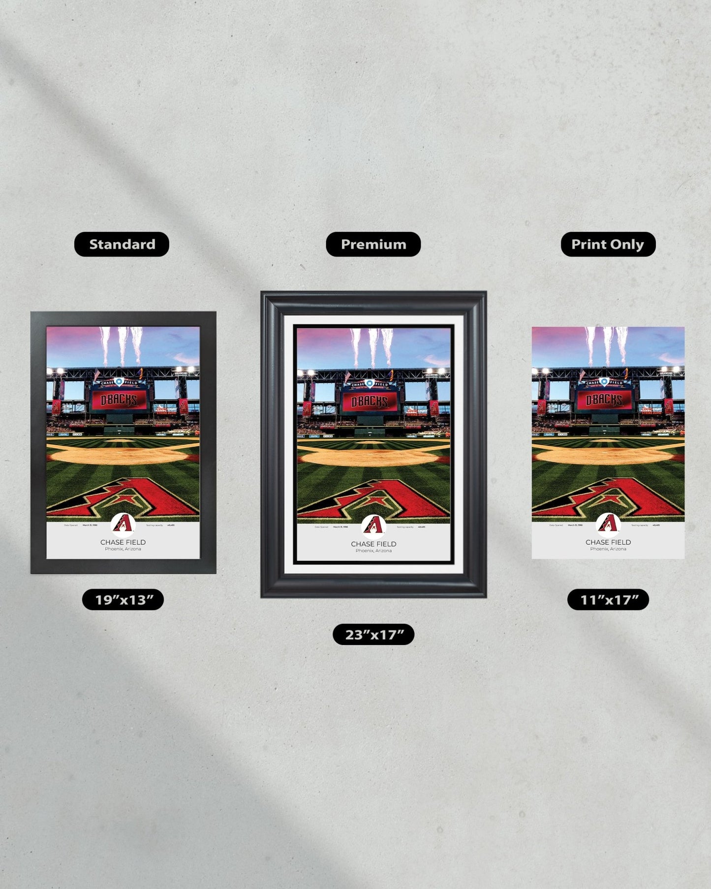 Arizona Diamondbacks Chase Field Framed Stadium Print - Title Game Frames