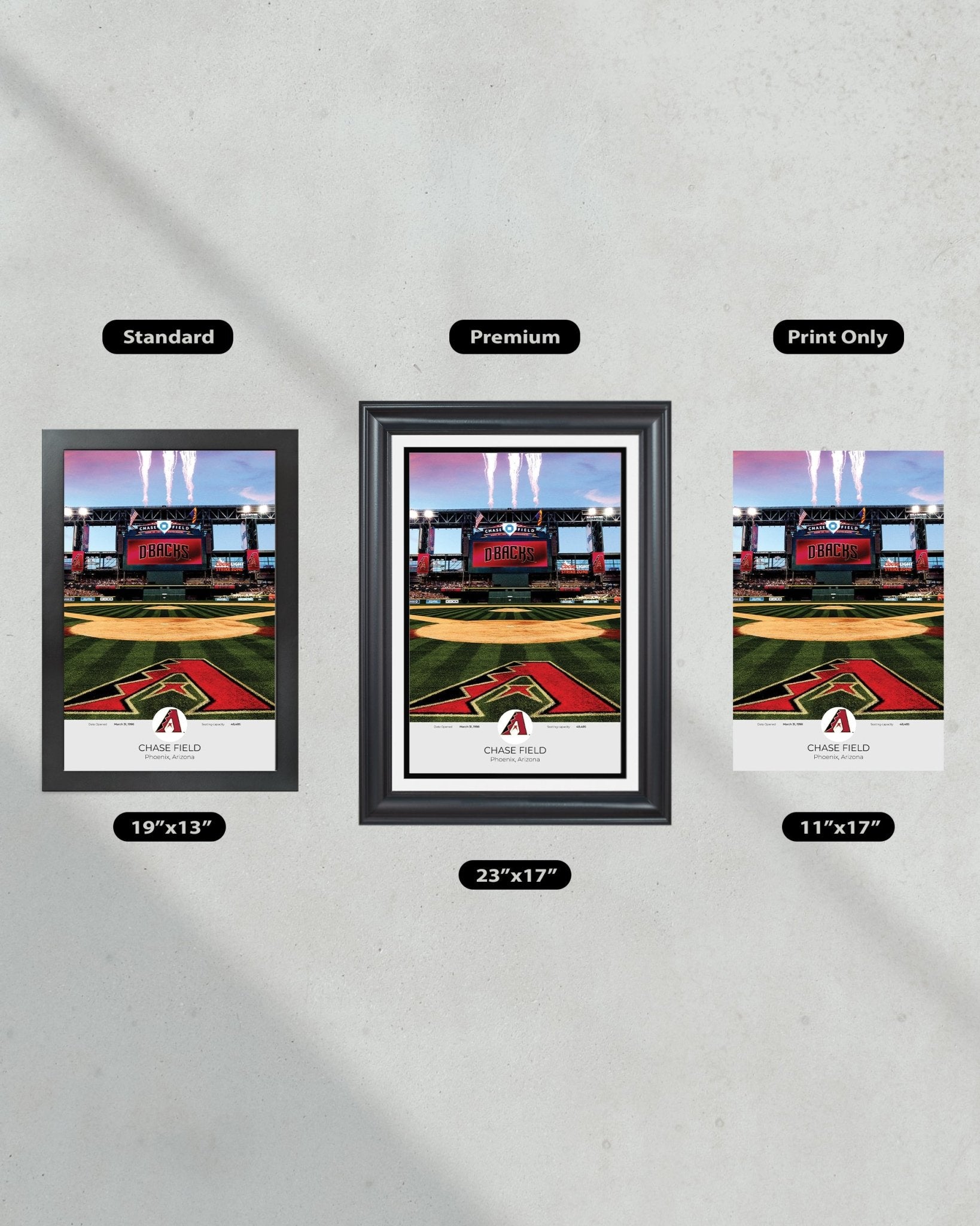 Arizona Diamondbacks Chase Field Framed Stadium Print - Title Game Frames