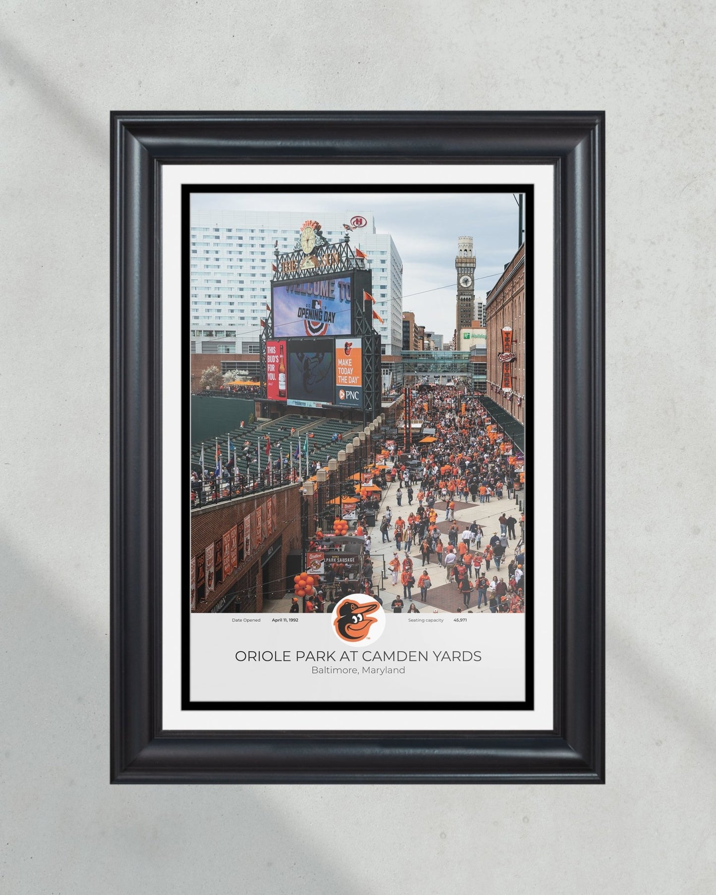 Baltimore Orioles Camden Yards Framed Print - Title Game Frames