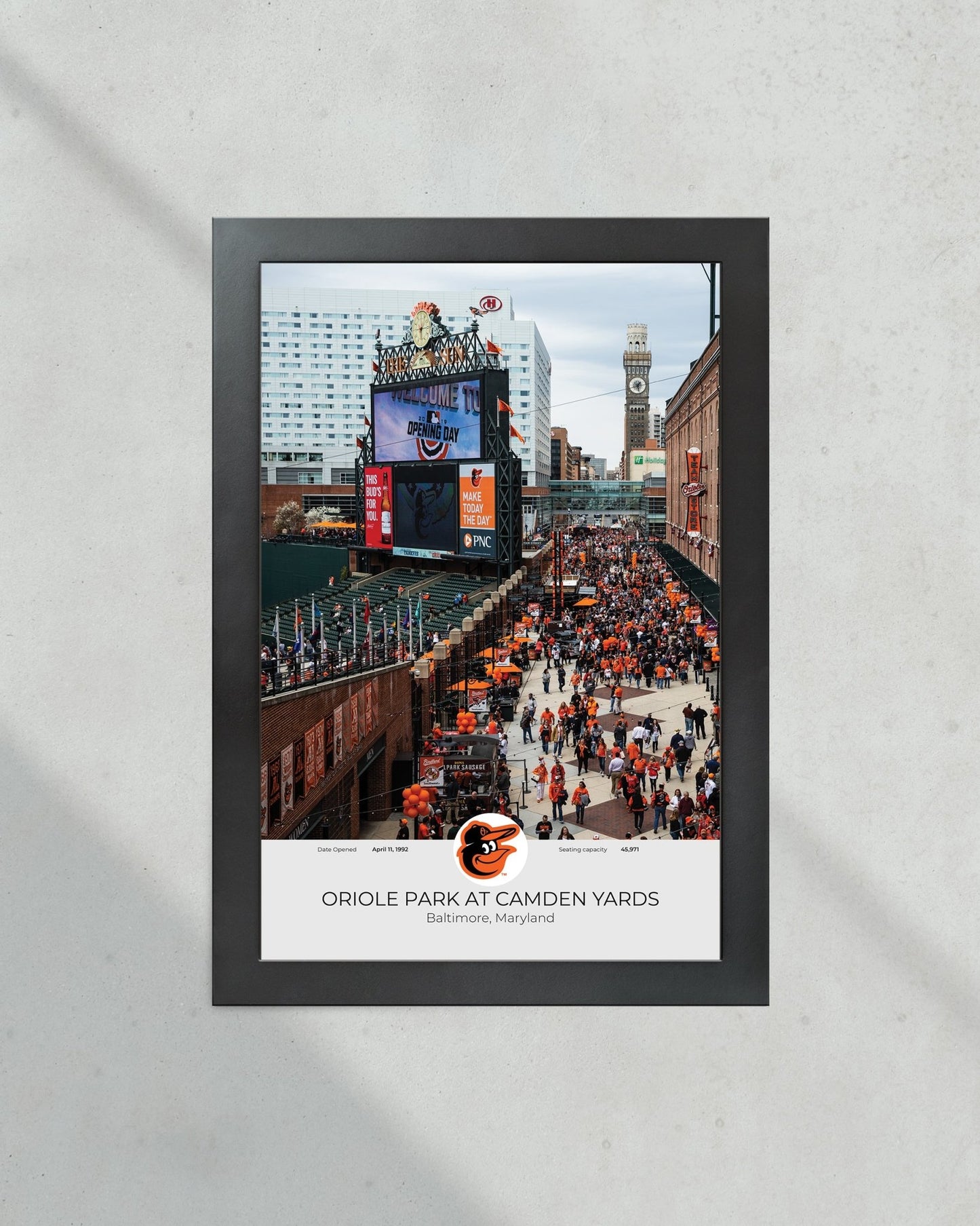 Baltimore Orioles Camden Yards Framed Print - Title Game Frames