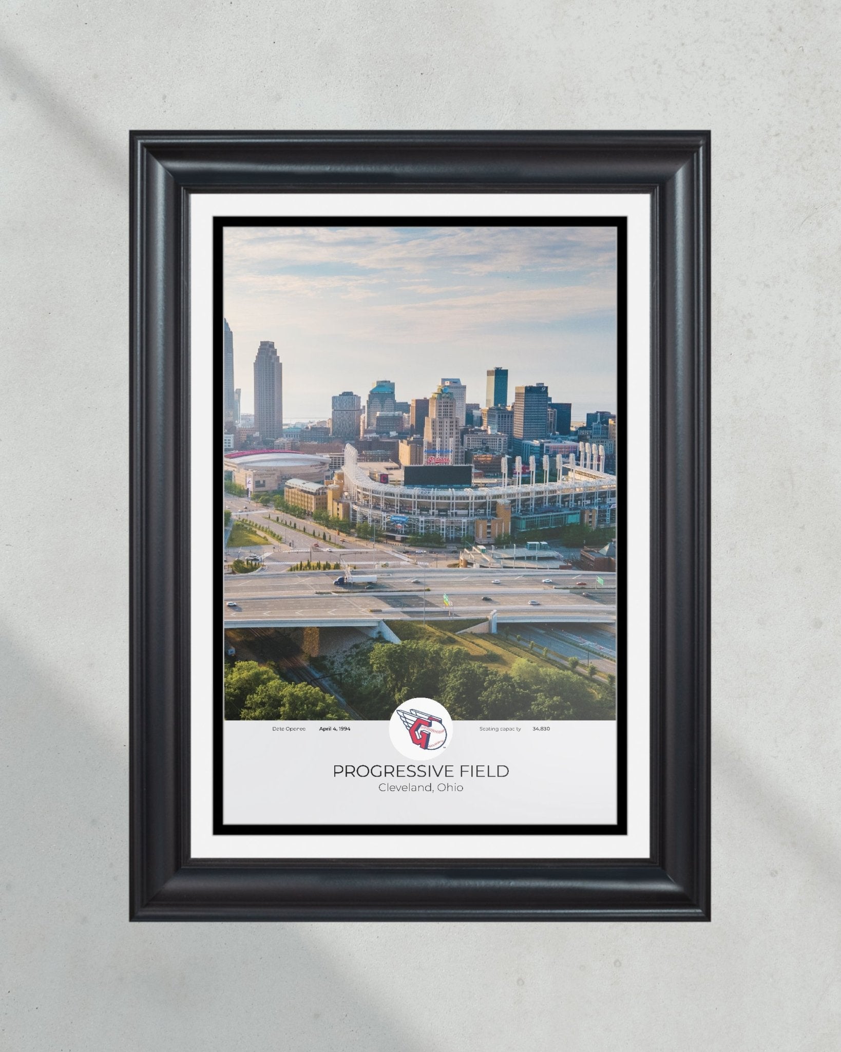 Cleveland Guardians Progressive Field Framed Print - Title Game Frames