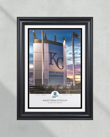 Kansas City Royals Kauffman Stadium Framed Print - Title Game Frames