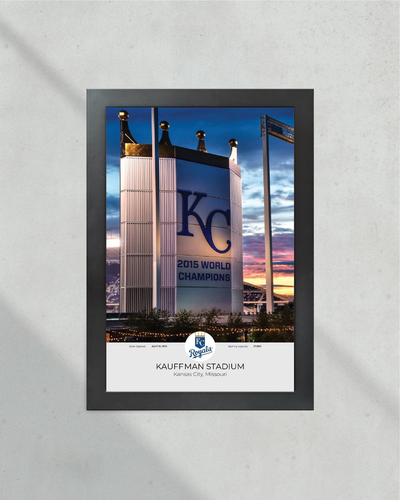 Kansas City Royals Kauffman Stadium Framed Print - Title Game Frames