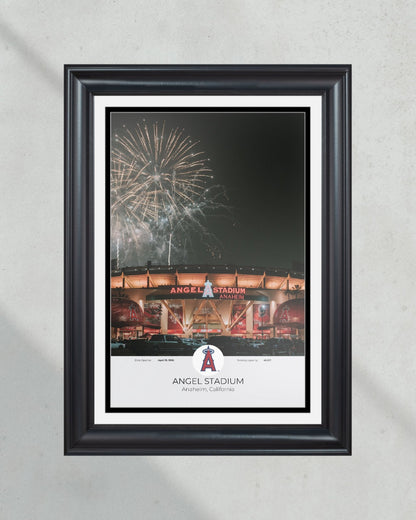 Los Angeles Angels Angel Stadium Framed Print - Title Game Frames