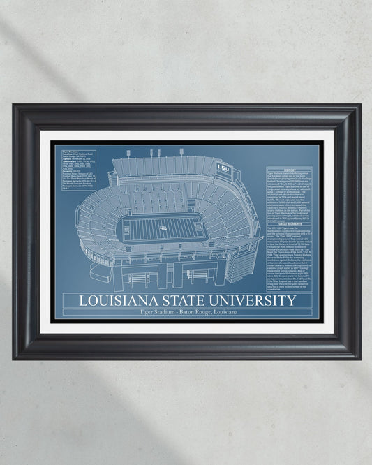 LSU Tigers Stadium Football Blueprint - Title Game Frames