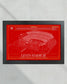 San Francisco Levi's Stadium Blueprint Football Wall Art - Title Game Frames